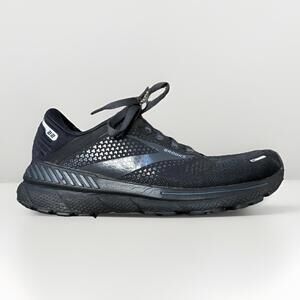 Brooks Adrenaline GTS 22 Mens 8.5 Triple Black Running Sneaker‎ Shoes